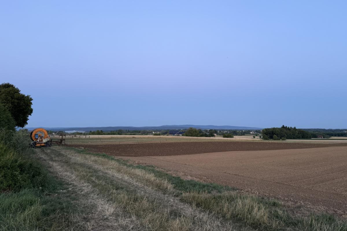 Beregnungsmaschine auf dem Acker